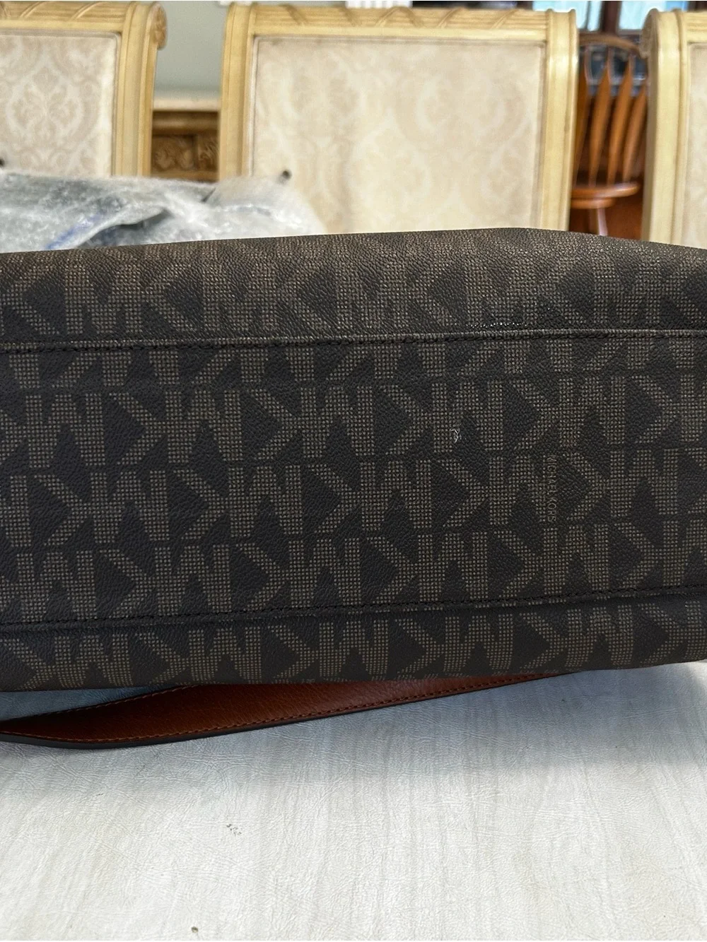 Michael Kors Hamilton large signature logo tote satchel brown NWOT